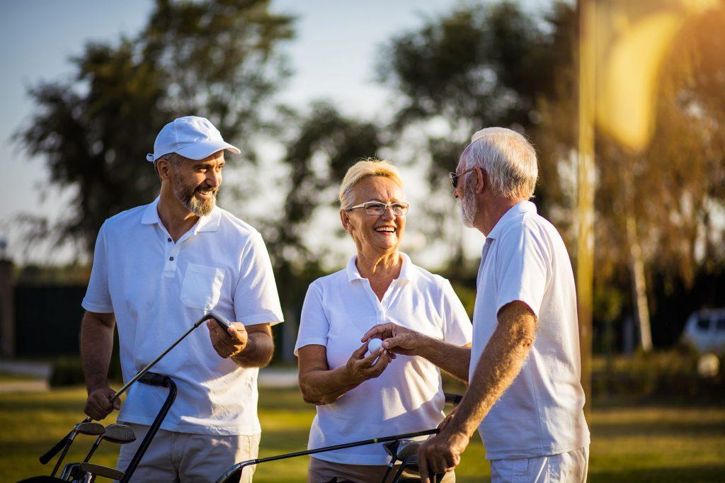 Golfspielen in der Erlenbad Region